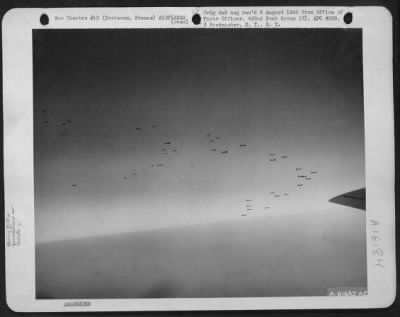 Thumbnail for Boeing > Forts Ride Again...This Formation Of Boeing B-17 Flying Fortresses Of The 452Nd Bomb Group Enroute To Blast German Targets In France As Part Of The General Plan To Pulverize All Vitally Important War Objectives.  Nazi Airfield At Bordeaux, France, Was The