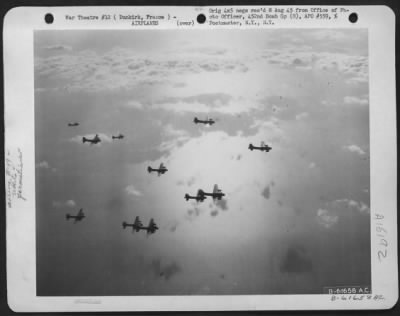 Thumbnail for Boeing > Forts Ride Again...This Formation Of Boeing B-17 Flying Fortresses Of The 452Nd Bomb Group Enroute To Blast German Targets In France As Part Of The General Plan To Pulverize All Vitally Important War Objectives.  Dunkirk, France Was The Target Of This Mis