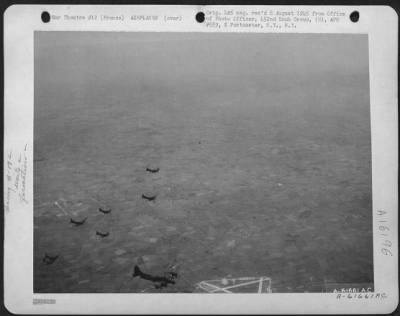 Thumbnail for Boeing > Boeing B-17 Flying Fortresses Of The 452Nd Bomb Group Winged Their Way Towards The German V-2 Launching Sites In Occupied France, As The Heavy Bombers Continued Their Daily Poundings Of Nazi Military Installations, 26 March 1944.  Taken By S/Sgt Jack S. R