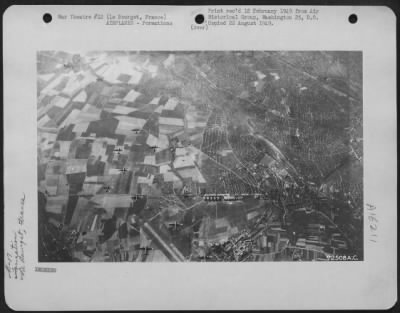 Thumbnail for Boeing > A Formation Of Boeing B-17 Flying Fortresses Drone Over The Target Area At Le Bourget, France, On 14 July 1943.