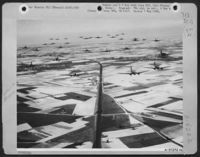 Thumbnail for Curtiss > Curtiss C-46 Airplanes Of Major General Paul L. Williams' U.S. Troop Carrier Forces Loaded With Paratroopers Taking Part In What Proved To Be The Greatest Airborne Assault Of The War.  France.