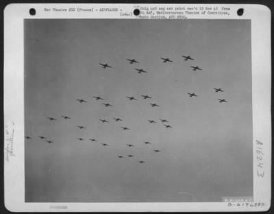 Thumbnail for Douglas > Douglas C-47 Skytrains, 12 Af Troop Carrier Wing, Loaded With Paratroopers On Their Way For The Invasion Of Southern France, 15 August 1944.