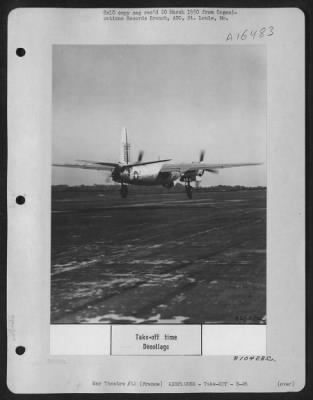 Thumbnail for Martin > A Martin B-26 Of The 42Nd Bomb Wing Takes Off From An Airbase Somewhere In France For Another Bombing Mission.