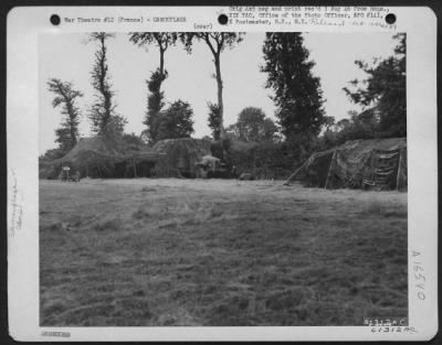 Thumbnail for General > Cp At Nehou, France.  This Normandy Camp Was The Second Headquarters Established In France By Xix Tactical Air Command.  Operations Began Here On 11 July 1944, Just Two Weeks Before The 'Operation Cobra' Air Assault At St. Lo Which Opened The Way For Gene