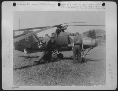 General > Flettner Helicopter With Counter-Rotating, Intermeshing Blades, Once Landed On The Deck Of A Submarine Which Was Moving At 18 Knots.  France.