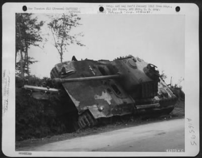 Thumbnail for General > Captured German Panzerkampfwagen V Panther Tank Somewhere In France.  16 August 1944.