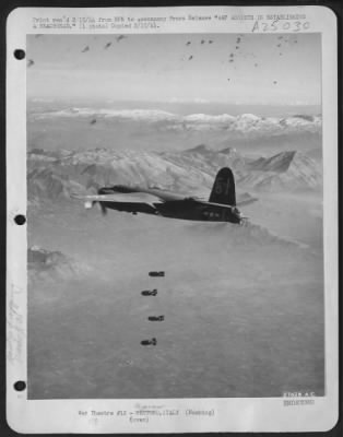 Consolidated > As landing forces were establishing beachheads at Nettuno, Italy, on January 22, 1944 B-26 Marauder medium bombers of the U.S. Army 12th Air Force gave support to the operations just 30 miles below Rome by bombing vital communications targets