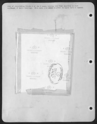 Consolidated > 12th AF pinpointing blocks 5 of the 6 roads leading into busy junction at Cori northeast of Anzio landings. Note care with which hospital in upper left is spared.