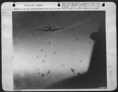 Thumbnail for Flak > Bombers of the 8th AAF encountered heavy anti-aircraft while flying to bombing targets in Germany.