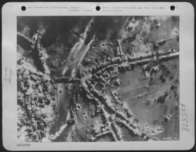 Thumbnail for Consolidated > Twelve roads converge in the Italian town of Pontecorvo, between the 5th Army Front and the point of the Allied landings south of Rome. Traffic on these roads must cross the bridge on the edge of the town.