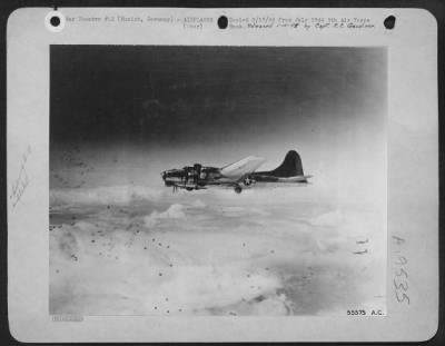 Thumbnail for Flak > Boeing B-17 Flying Fortresses join in attack on Munich, Germahy. 452nd Bomb Group.