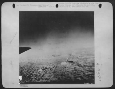 Thumbnail for Boeing > Bomb formations on way to bomb Ludwigshafen, Germany-largest chemical works and experimental center-producing Synthetic oil, rubber, plastics, and all types of heavy chemicals. (30 Dec 43).