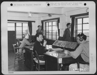 Thumbnail for General > From The Control Tower At A Base In England, These Men Direct Take Offs And Landings Of The 353Rd Fighter Group Planes.