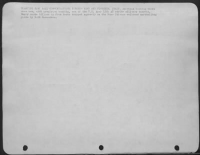 Consolidated > BLASTING NAZI RAIL COMMUNICATIONS THROUGH ROME AND FLORENCE, ITALY. American bombing raids show how, with precision bombing, men of the U.S. Army 12th AF strike military targets. Heavy smoke billows up from bombs