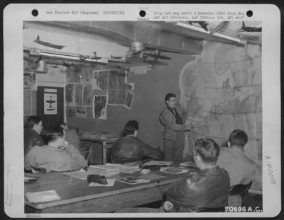 Thumbnail for General > Crews, Attached To Hdq., 1St Bomb Division, Are Briefed Prior To Take Off On A Mission Against The Enemy On 16 August 1943.  8Th Air Force, England.