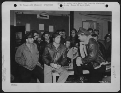 Thumbnail for General > Crew Members Of The 389Th Bomb Group Discuss A Mission From Which They Have Just Returned.  England.