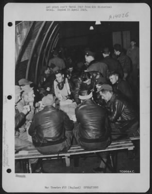 Thumbnail for General > Crews Of The 491St Bomb Group Is Interrogated At Its Home Base In England After Returning From Their Second Mission On 4 June 1944.