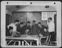 Thumbnail for British Crew Members Of The Boeing B-17 "Flying Fortress" 'Tondelayo' Are Interrogated After Returning To An 8Th Air Force Base In England On 7 September 1943.  379Th Bomb Group. - Page 1