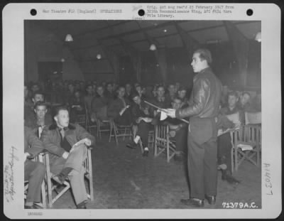 Thumbnail for General > Crew Of The 390Th Bomb Group Are Briefed On The Instructions Of Attack Before Taking Off Rom Their English Base For A Mission Over Enemy Territory In Europe.  21 June 1944.