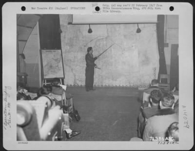 Thumbnail for General > Before Taking Off From Their 8Th Air Force Base In England, Crews Of The 390Th Bomb Group Are Briefed On The Target Of The Day.  21 June 1944.