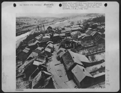 Thumbnail for Consolidated > Germany - Buzzing Low Over Deserted Streets And Bomb-Scarred Houses In Mertert, The F-5 Plane Was Then Headed Southwest Back Up The Moselle Valley Toward France.  The Area Across The River In The Upper Left Fell To The 3Rd Army Troops On 23 Feb 1945.  "Di