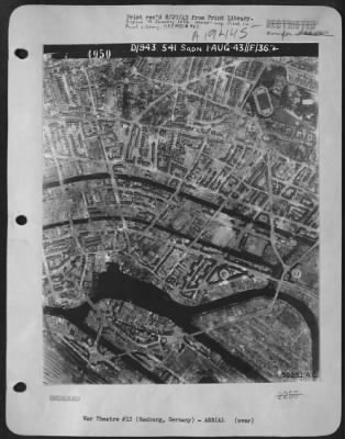 Thumbnail for Consolidated > Aerial View Of Hamburg, Germany Taken 1 Aug 43.  See Prints #4048, 51, 52, 54, 56, 57)