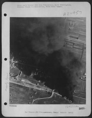 Thumbnail for Consolidated > Two And A Half Hours After An Attack By Desert Air Force Spitfires, Flame Is Still Consuming Cars Of A German Supply Train At Camposampiero, North Of Padua. The Campaign Against Nazi Transportation Systems In Italy Is A Major Assignment Of The Desert Air