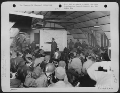 Thumbnail for General > Preparation For The Invasion Of France - Members Of The 439Th Troop Carrier Group Are Shown At A Briefing Prior To Take Off On A Mission From An Air Base Somewhere In England.  4 June 1944.