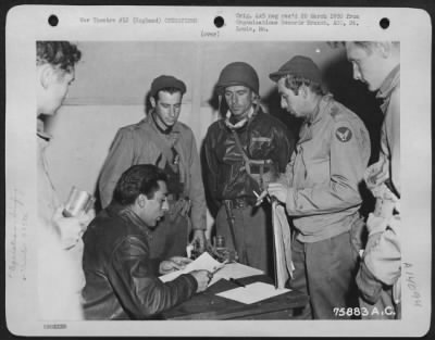 Thumbnail for General > Preparation For The Invasion Of France - Members Of The 439Th Troop Carrier Group Receive Last Minute Briefing Prior To Take Off On A Mission From An Air Base Somewhere In England.  4 June 1944.