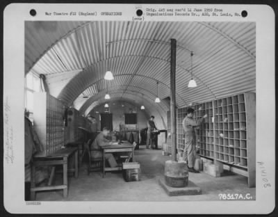 Thumbnail for General > Personnel Of The 2Nd Base Air Depot At Work In The Army Post Office #634, Lancashire, England.  15 July 1944.