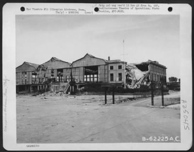 Thumbnail for Consolidated > Bomb Damage To Building At Ciampino Airdrome, Near Rome, Italy.