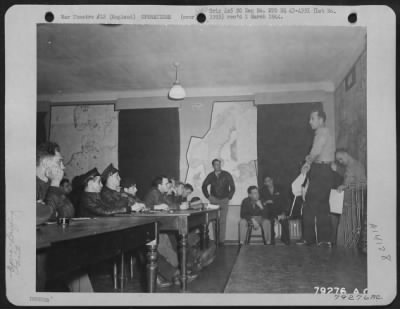 Thumbnail for General > Crews Of The 324Th Bomb Squadron, 91St Bomb Group, Listen Intently During A Briefing Before They Take Off From Their Station At Bassingbourne, England For Another Bombing Mission.  24 June 1943.