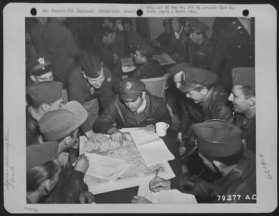 General > The Crew Members Of The 324Th Bomb Squadron, 91St Bomb Group, Are Interrogated After Returning To Their Base At Bassingbourne, England From Another Bombing Raid Over Enemy Territory.  24 June 1943.