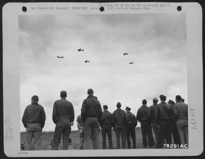 Thumbnail for General > Ground Crews Of The 324Th Bomb Squadron, 91St Bomb Group, Stationed At Bassingbourne, England, "Sweat Out" The Return Of Their Planes From A Bombing Mission.  This Waiting For Planes Is One Of The Most Agonizing Time Of Life At A Bomber Mission.  24 June