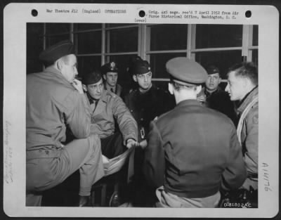 Thumbnail for General > At An 8Th Air Force Base Somewhere In England -- Crew Members Of The 458Th Bomb Group Hold A Last Minute Briefing Session Prior To Take-Off On Another Bombing Mission Against The Enemy Targets In Europe.  26 February 1945.