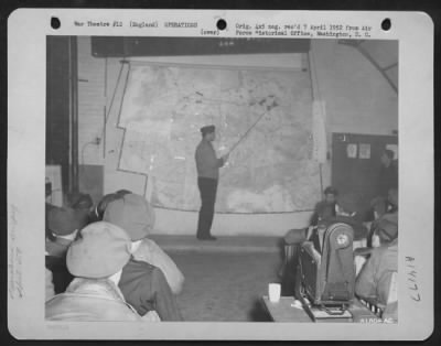 Thumbnail for General > Crew Members Of The 458Th Bomb Group Are Briefed Before Taking Off From Their English Base To Participate In Bombing Mission Over Enemy Territory In Europe.  26 February 1945.