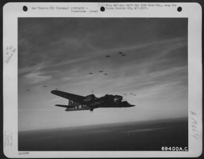 Boeing > Formation Of Boeing B-17 Flying Fortresses Of The 91St Bomb Group, Based At Bassingbourne, England, Enroute To Germany On Another Bombing Mission To Halt The Nazis.  9 March 1944.