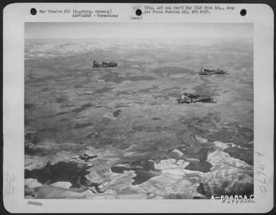 Thumbnail for Boeing > Formation Of Boeing B-17 Flying Fortresses Of The 91St Bomb Group Drone Steadily Through The Sky Towards Their Target - An Enemy Installation In Augsburg, Germany - During A Raid On 25 Feb 1944.