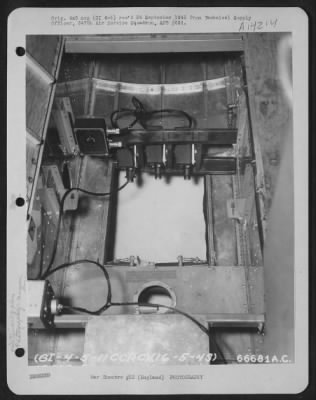 Thumbnail for Cameras,Gun > Gsap (Gunsight Aiming Point) Camera Mounts In Plane.  11Th Combat Crew Replacement Center, Aaf Station 112, England.  16 May 1943.