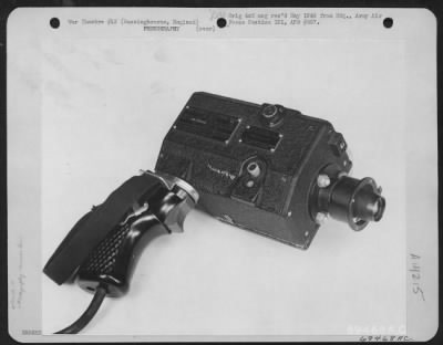 Thumbnail for Cameras,Gun > Gsap (Gunsight Aiming Point) Camera Is Equipped With A Motor Mounting.  91St Bomb Group, Bassingbourne, England.  12 September 1943.