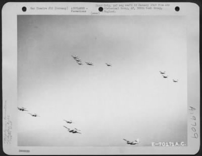 Thumbnail for Douglas > Formations Of Douglas A-26S Attached To The 386Th Bomb Group Enroute To Bomb Enemy Installations Somewhere In Germany On 20 April 1945.