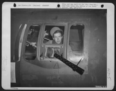 Thumbnail for General > Gunner Of The 92Nd Bomb Group Behind Wind Screen For Gunner'S Window.  England, 23 December 1943.