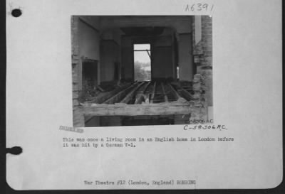 Thumbnail for London V-2Damage > This Was Once A Living Room In An English Home In London Before It Was Hit By A German V-1.