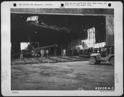 Thumbnail for Greatashfield > Bomb Damage To Hangar On Aaf Base, 385Th Bomb Group, England, After German Attack.