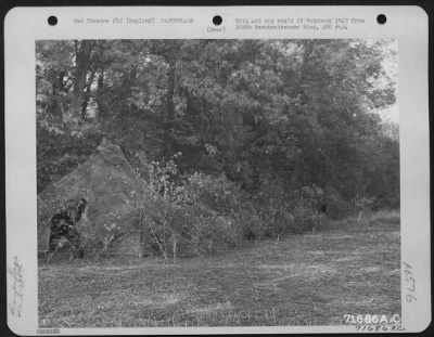 General > Camouflaged Camp Area Of The 379Th Bomb Group Based In England.  16 October 1943.