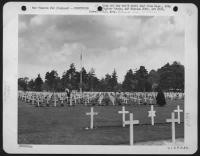 Thumbnail for General > U.S. Military Cemetery Where Personnel Of The 20Th Fighter Group Were Buried.  20 June 1945.