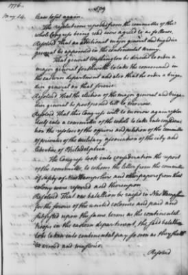 Thumbnail for Transcript Journals, 1775-79 > May 14, 1776-Sept. 2, 1777 (Vol 4)