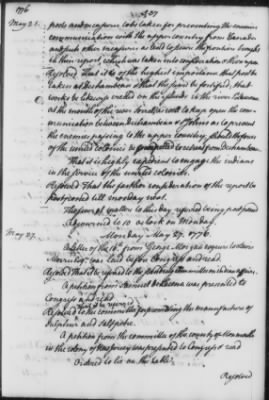 Thumbnail for Transcript Journals, 1775-79 > May 14, 1776-Sept. 2, 1777 (Vol 4)