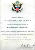 Thumbnail for 2Lt Anthony L. Destro, B-24 Bombardier, Burial Flag Certificate___5.86.jpg