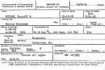 Thumbnail for Russell Charles Wilson Pennsylvania Veterans Burial Card.jpg